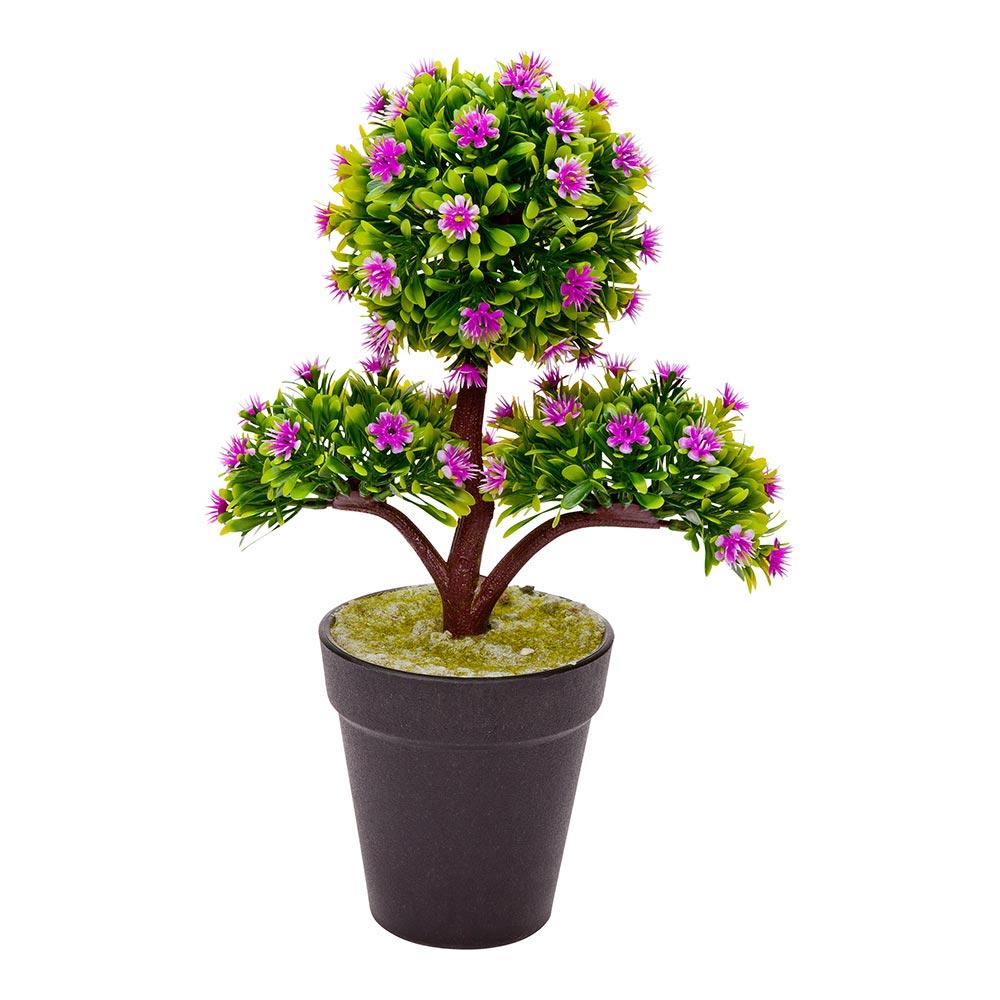 Plant, Artificial, Mini, Crape Myrtle, Plastic, Purple, in Plastic Pot,1 - 1 EACH