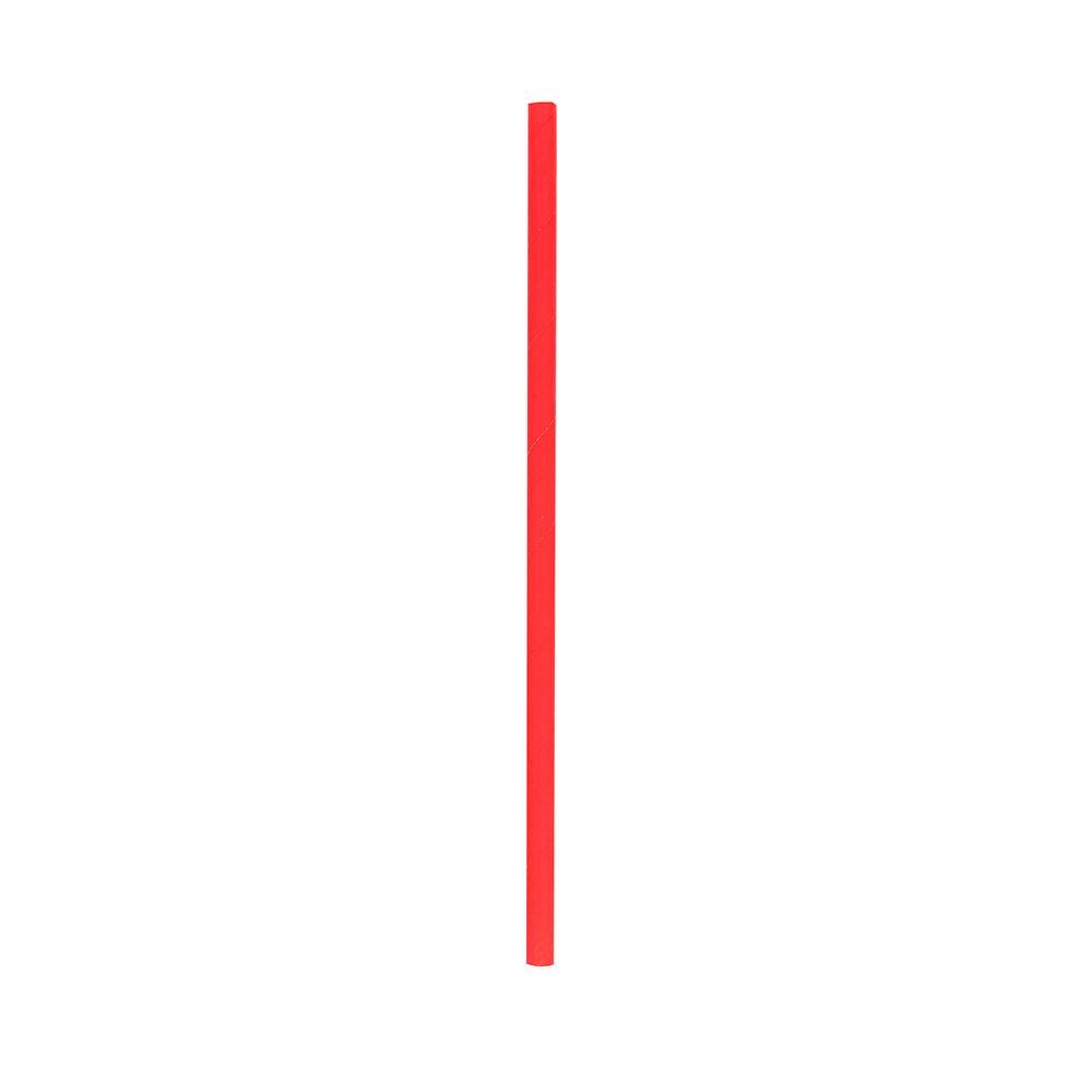 Straws, 7.75 Inch, Paper, Red, Biodegradable,1 - 25 COUNT