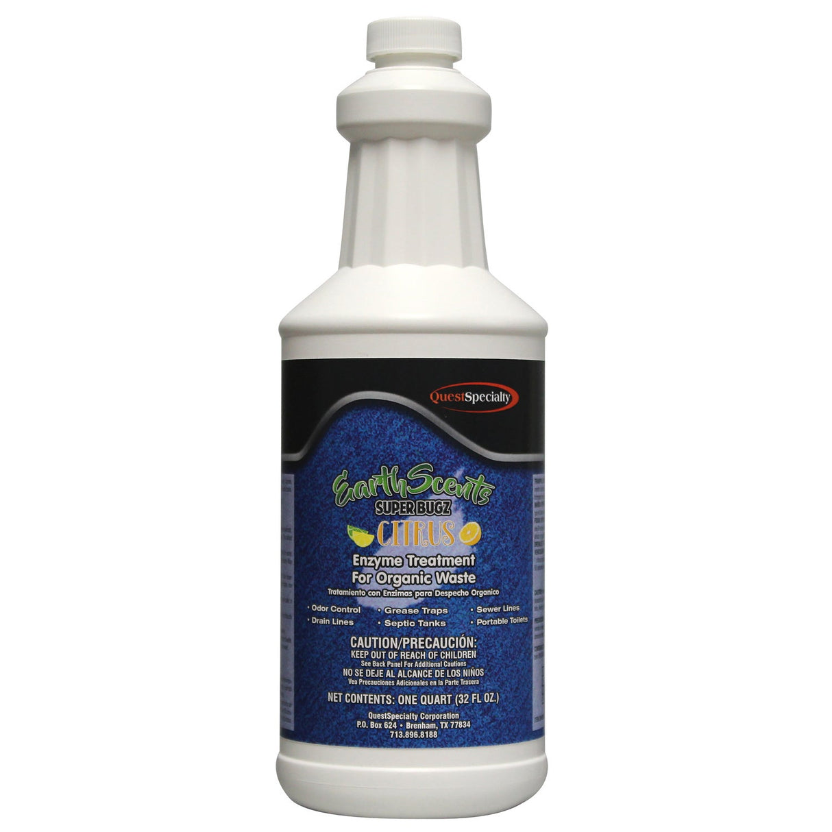 Drain Digestant, Bacterial, Citrus, Earth Scents Superbugz, with Enzyme,12 - 1 QUART