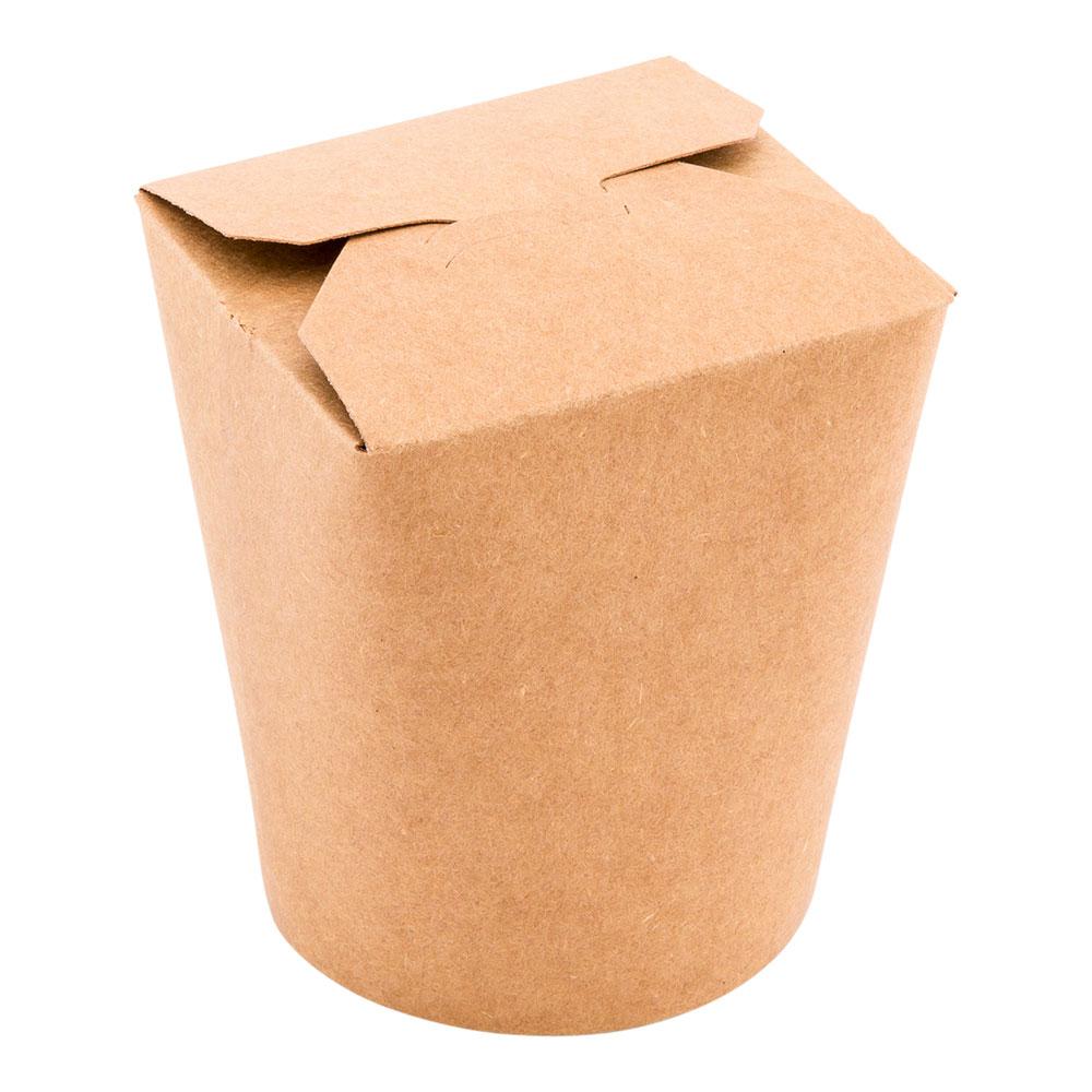 Containers, Noodle Take-Out, 16 Ounce, Paper, Kraft, Round,1 - 50 COUNT