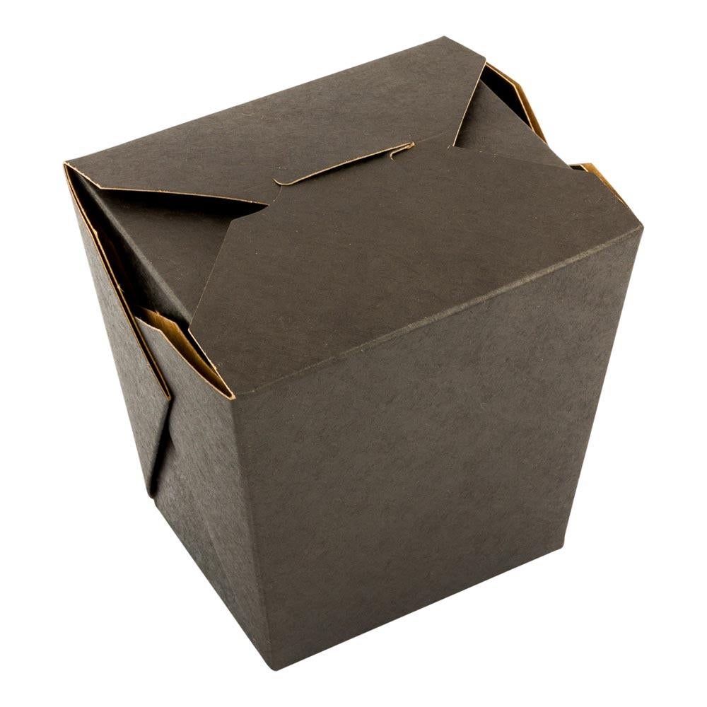 Containers, Noodle Take-Out, 26 Ounce, Paper, Black, Square,1 - 50 COUNT