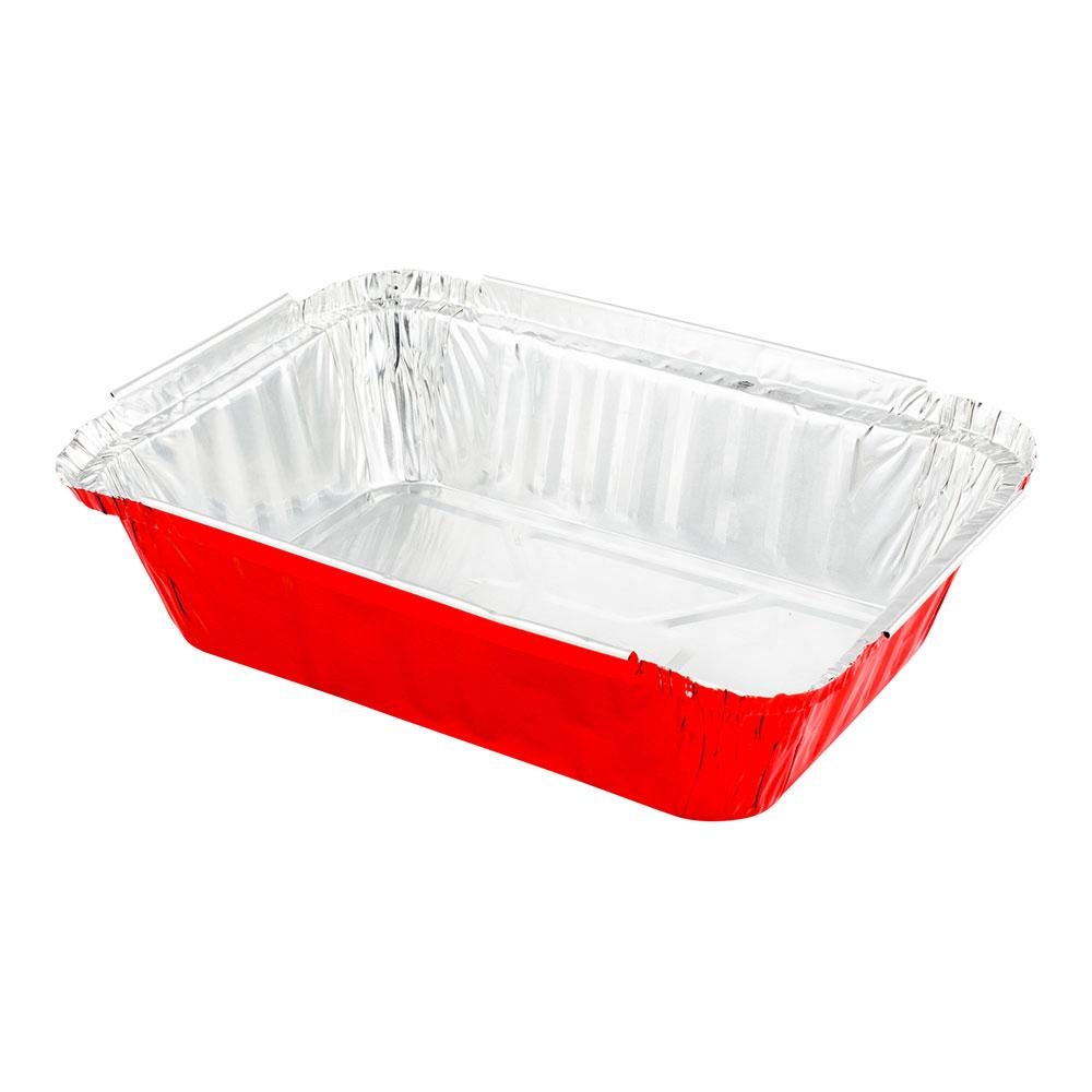 Containers, Take-Out, 16 Ounce, 7.25 x 5.25 x 2 Inch, Red, with Polka Dot Paper Lid,1 - 50 COUNT
