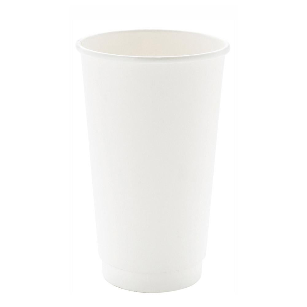 Cups, Hot, 16 Ounce, Paper, White, Double Wall,1 - 25 COUNT