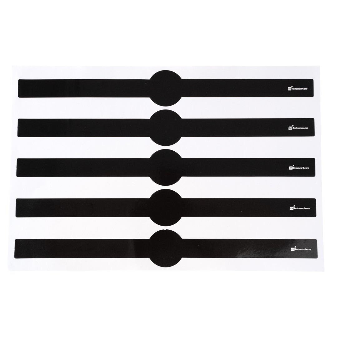 Packaging Bands, Take-Out, 12 x 1.5 Inch, Paper, Black, with Self-Adhesive Sticker,1 - 100 COUNT