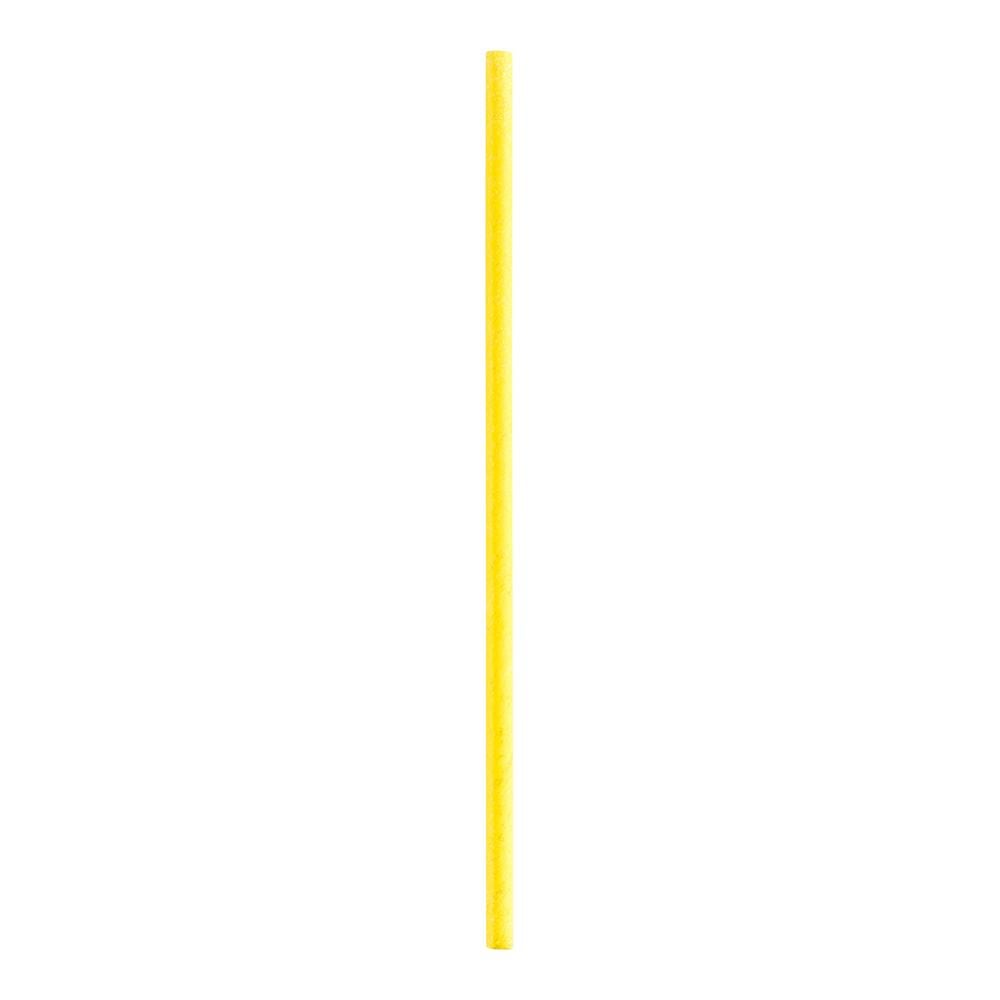 Straws, 7.75 Inch, Paper, Yellow, Biodegradable,1 - 25 COUNT