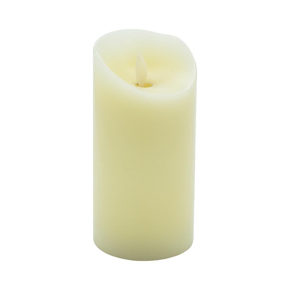 Candle, Pillar, Flameless, 3 x 6 Inch, Ivory, Wax, Programmable,1 - 1 EACH