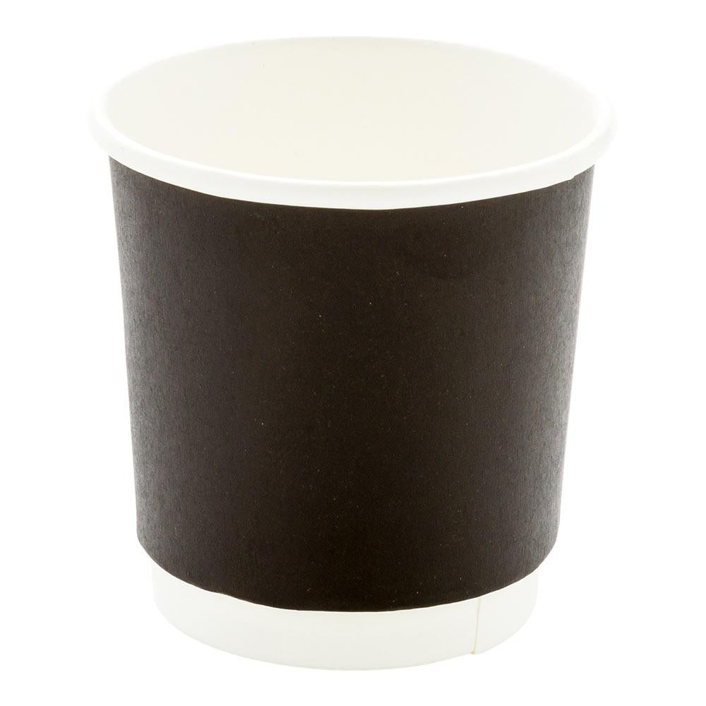Cups, Hot, 4 Ounce, Paper, Black, Double Wall,1 - 25 COUNT