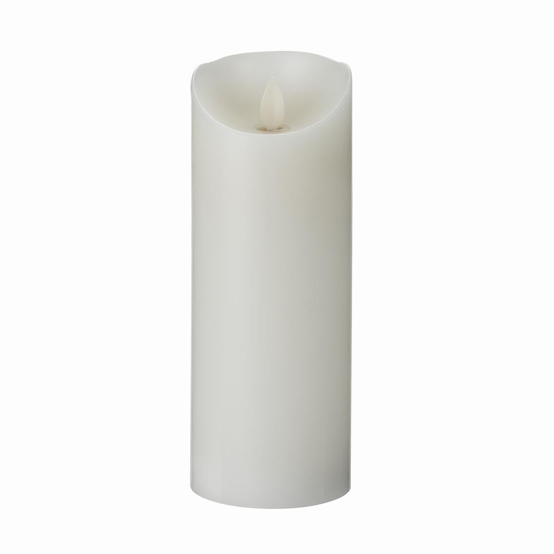 Candle, Pillar, Flameless, 3 x 8 Inch, White, Wax, Programmable,1 - 1 EACH