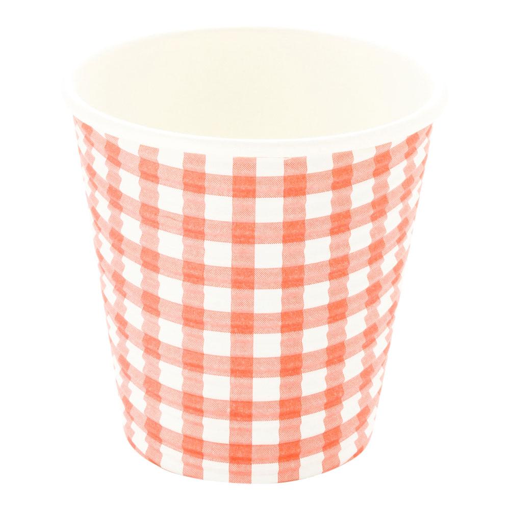 Cups, Hot, 8 Ounce, Paper, Picnic Print, Spiral Wall,1 - 25 COUNT