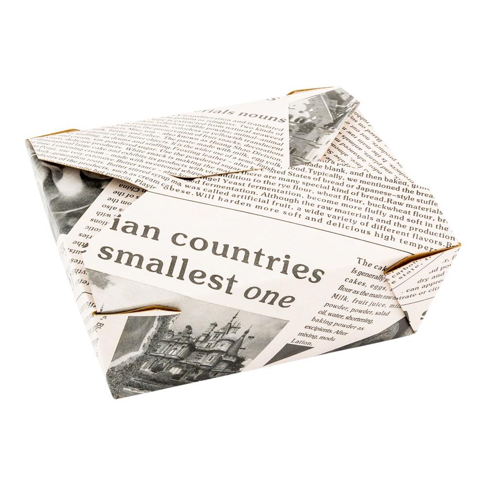 Containers, Take-Out, 45 Ounce, Paper, Newsprint, Rectangular, 6.75 x 5.5 x 2.5 Inch,1 - 50 COUNT