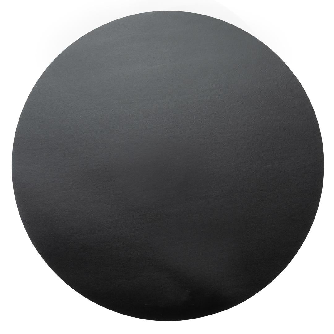 Placemats, 15 Inch, Vinyl, Black, Round,1 - 6 COUNT