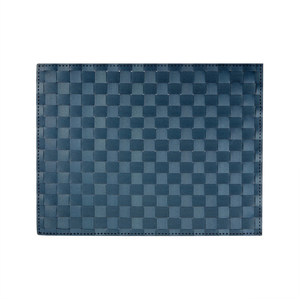 Placemats, 16 x 12 Inch, Navy Blue, Rectangular, Macroweave,1 - 6 COUNT