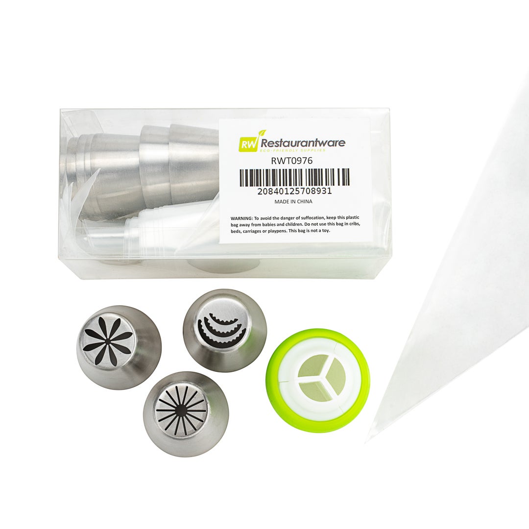 Piping Tip Set, Russian, 20-Piece, Stainless Steel,1 - 1 EACH