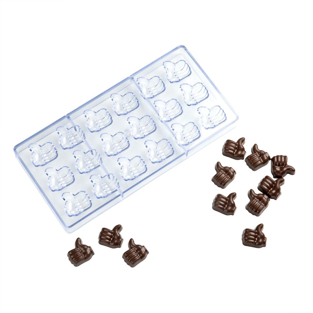 Mold, Candy, 18-Compartment, Thumbs Up, Pastry Tek Polycarbonate,1 - 1 EACH