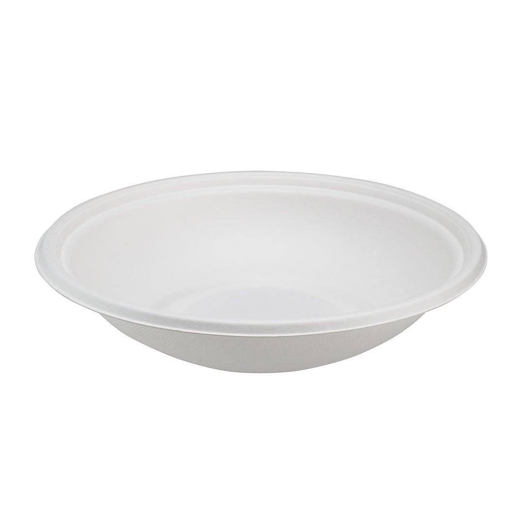 Bowls, Serving, 32 Ounce, Sugarcane Bagasse, White, Pulp Tek,1 - 100 COUNT