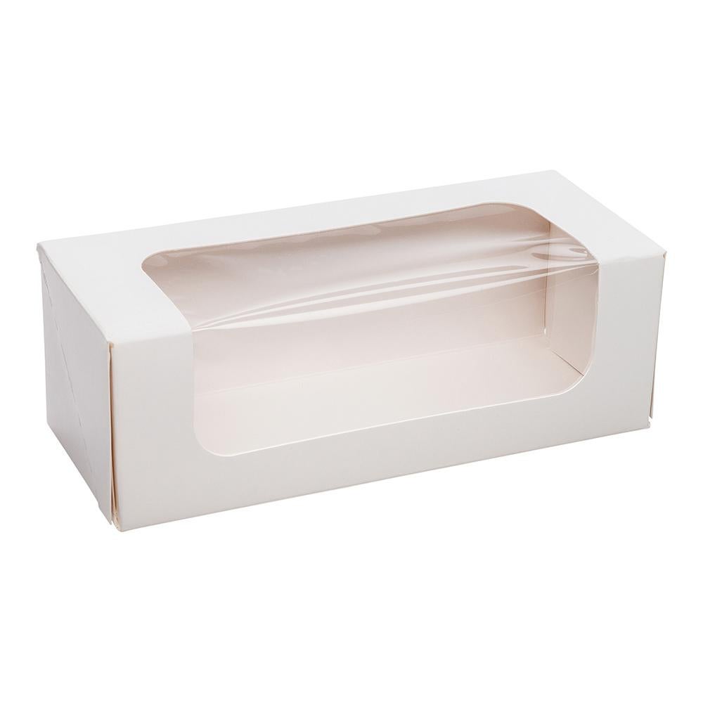 Containers, Take-Out, 13 Ounce, Paper, White, Rectangular, 6 x 2.50 x 2 Inch, with Window,1 - 50 COUNT
