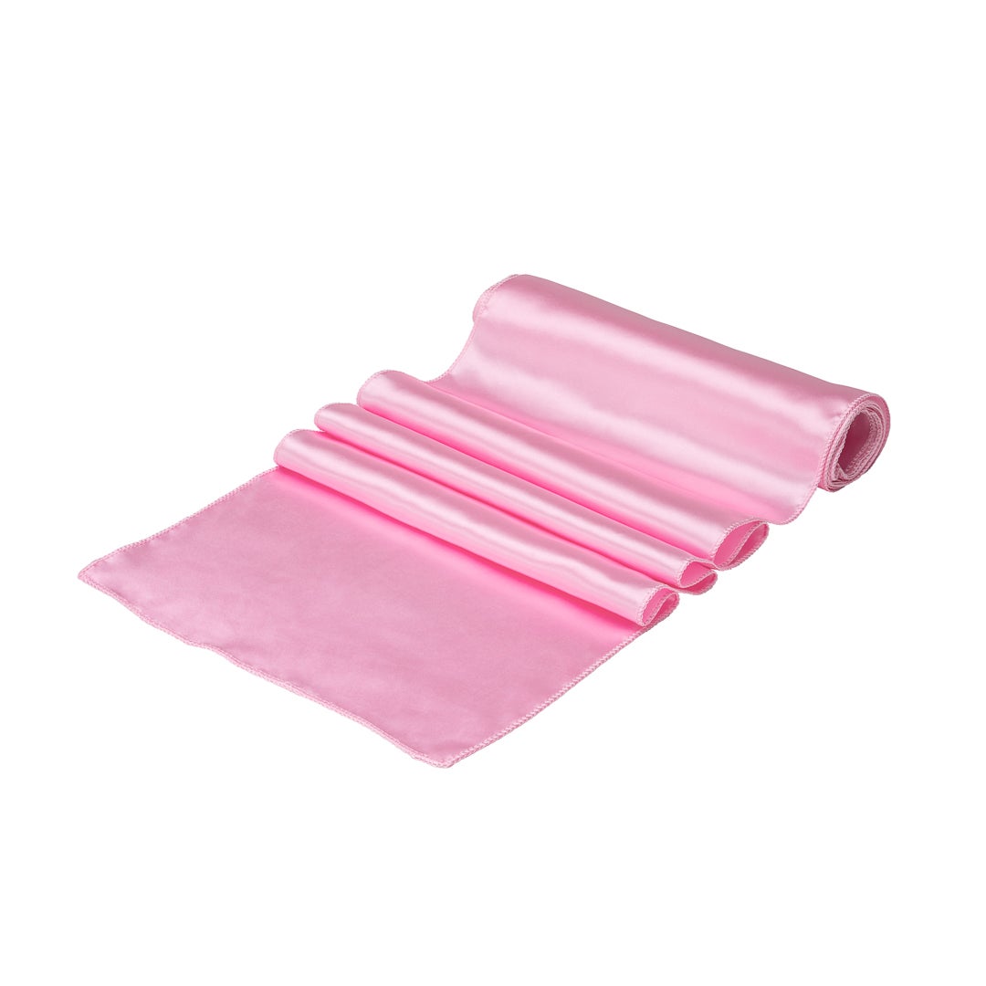 Table Runners, 12 x 108 Inch, Satin, Light Pink,1 - 10 COUNT