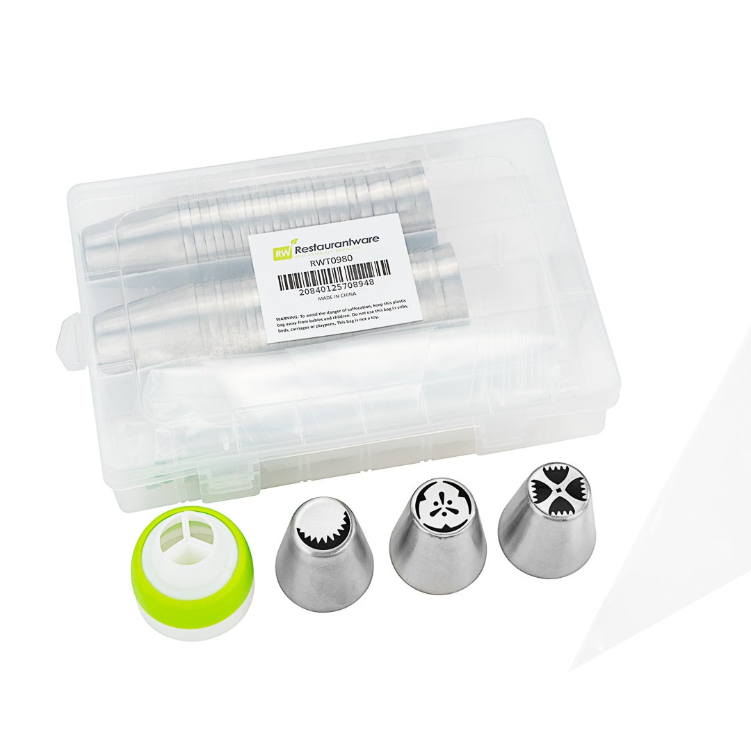 Piping Tip Set, Russian, 68-Piece, Stainless Steel,1 - 1 EACH