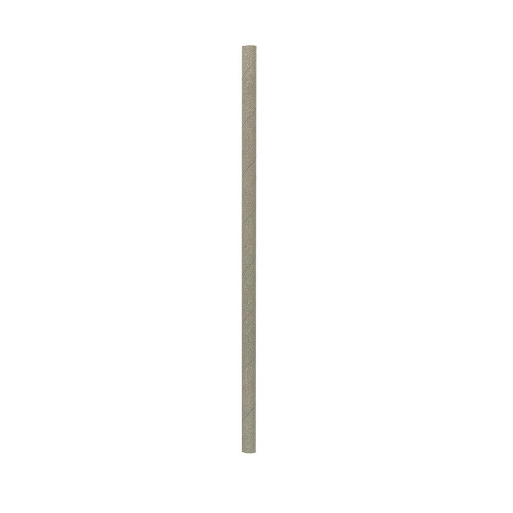 Straws, 7.75 Inch, Paper, Silver, Biodegradable,1 - 25 COUNT