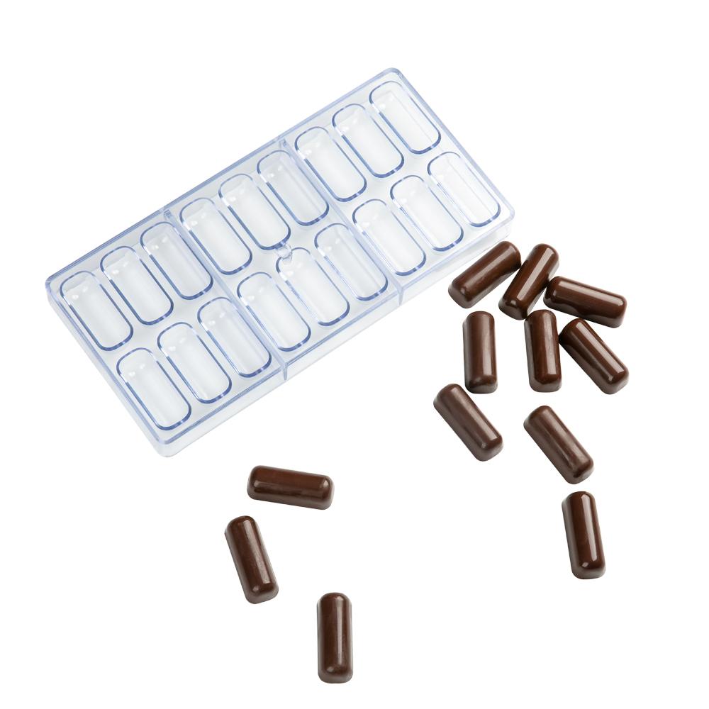 Mold, Candy, 18-Compartment, Oblong, Pastry Tek Polycarbonate,1 - 1 EACH
