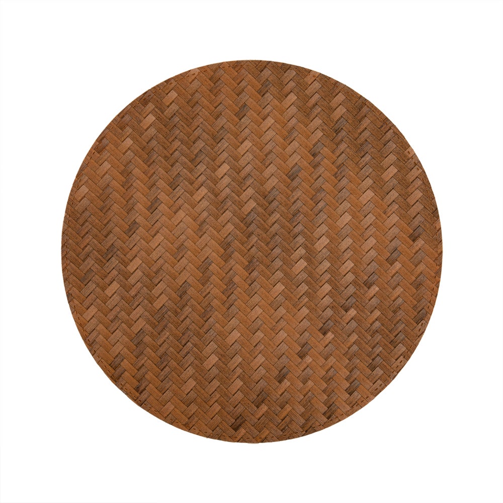 Placemats, 15 Inch, Bronze, Round, Woven,1 - 6 COUNT