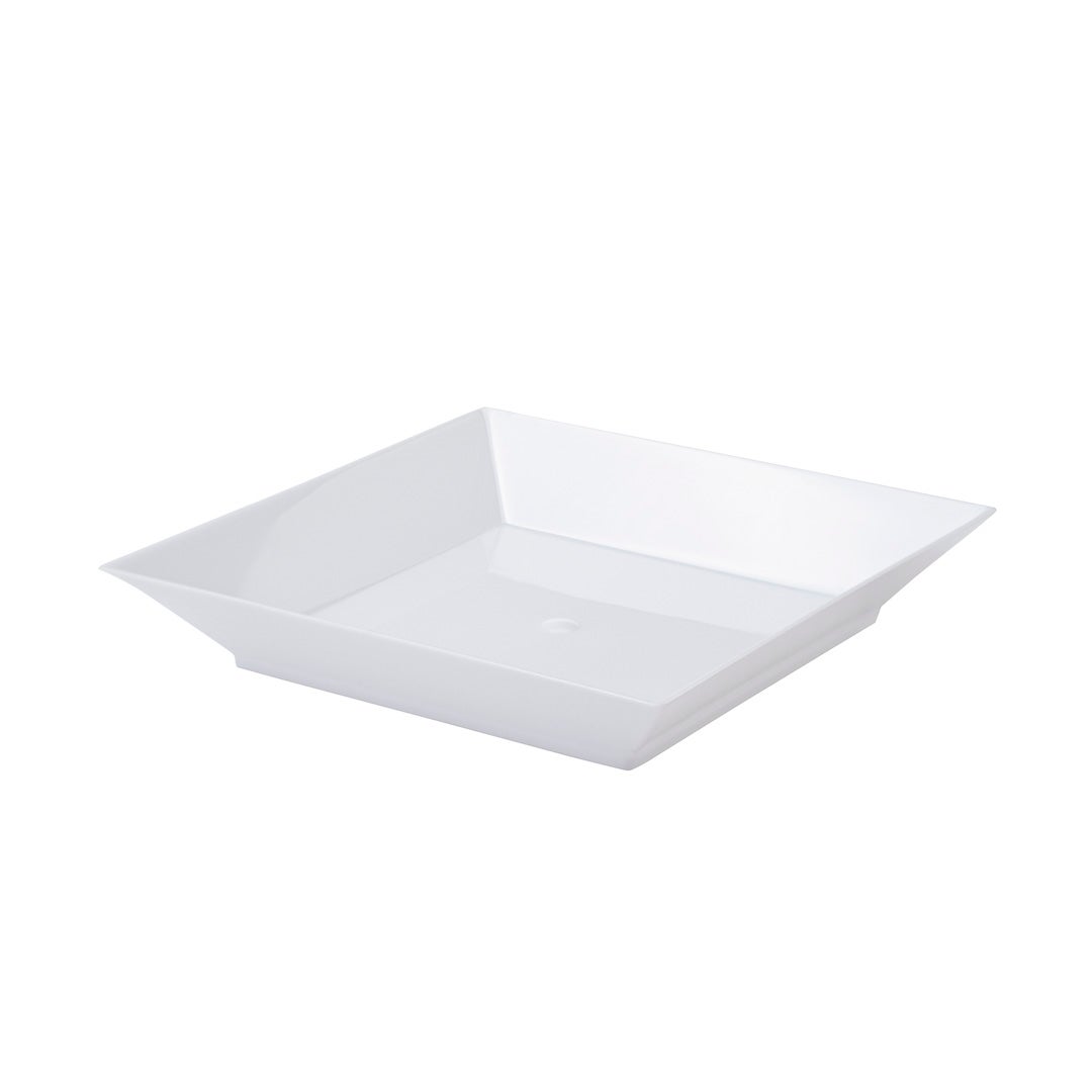 Plates, Modern Small, 4 Inch, Plastic, White, Square,1 - 100 COUNT