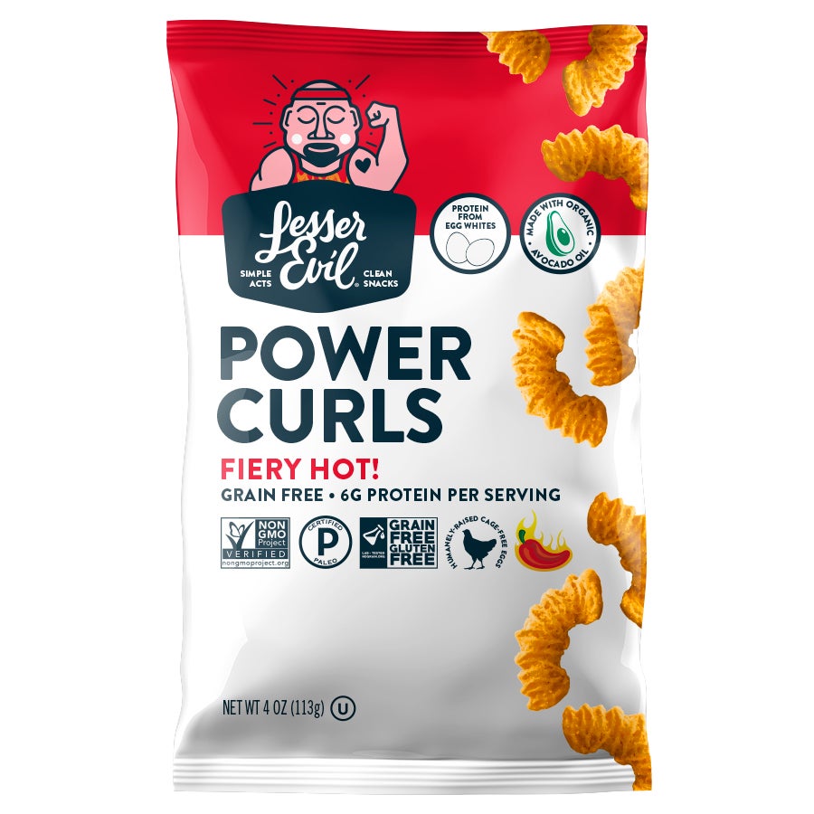 Snack Puffs, Power Curls, Fiery Hot,9 - 4 OUNCE