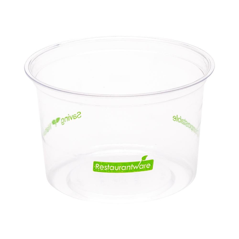 Containers, Deli, Basic Nature, Plastic, Clear, Compostable PLA, 4.75 x 3 Inch,1 - 50 COUNT