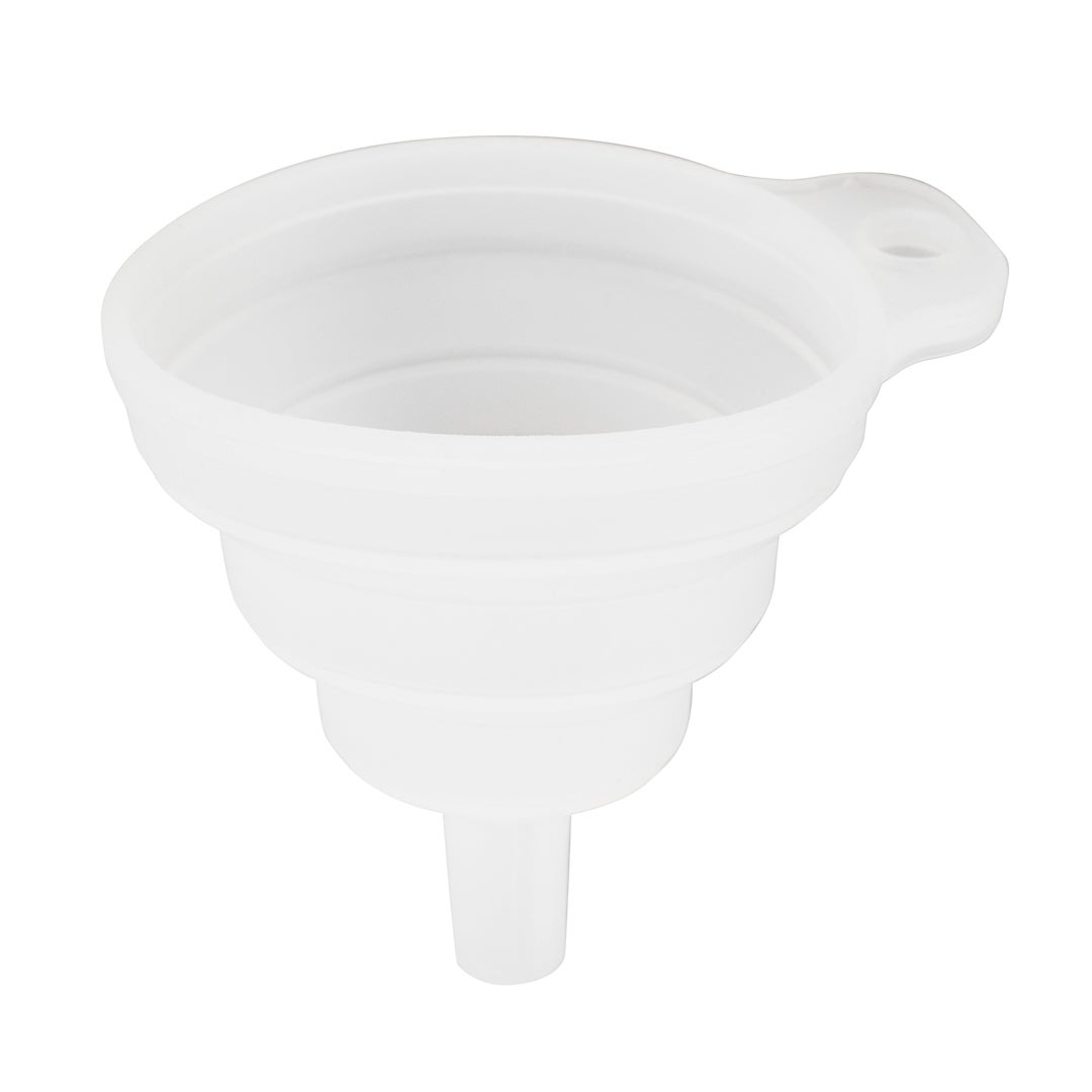 Funnel, 2 Ounce, Collapsible, White Silicone, 2.75 x 2.5 Inch,1 - 5 COUNT