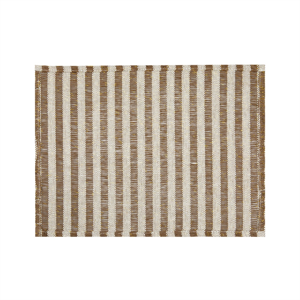 Placemats, 16 x 12 Inch, Dark Brown Stripe, Rectangular,1 - 6 COUNT