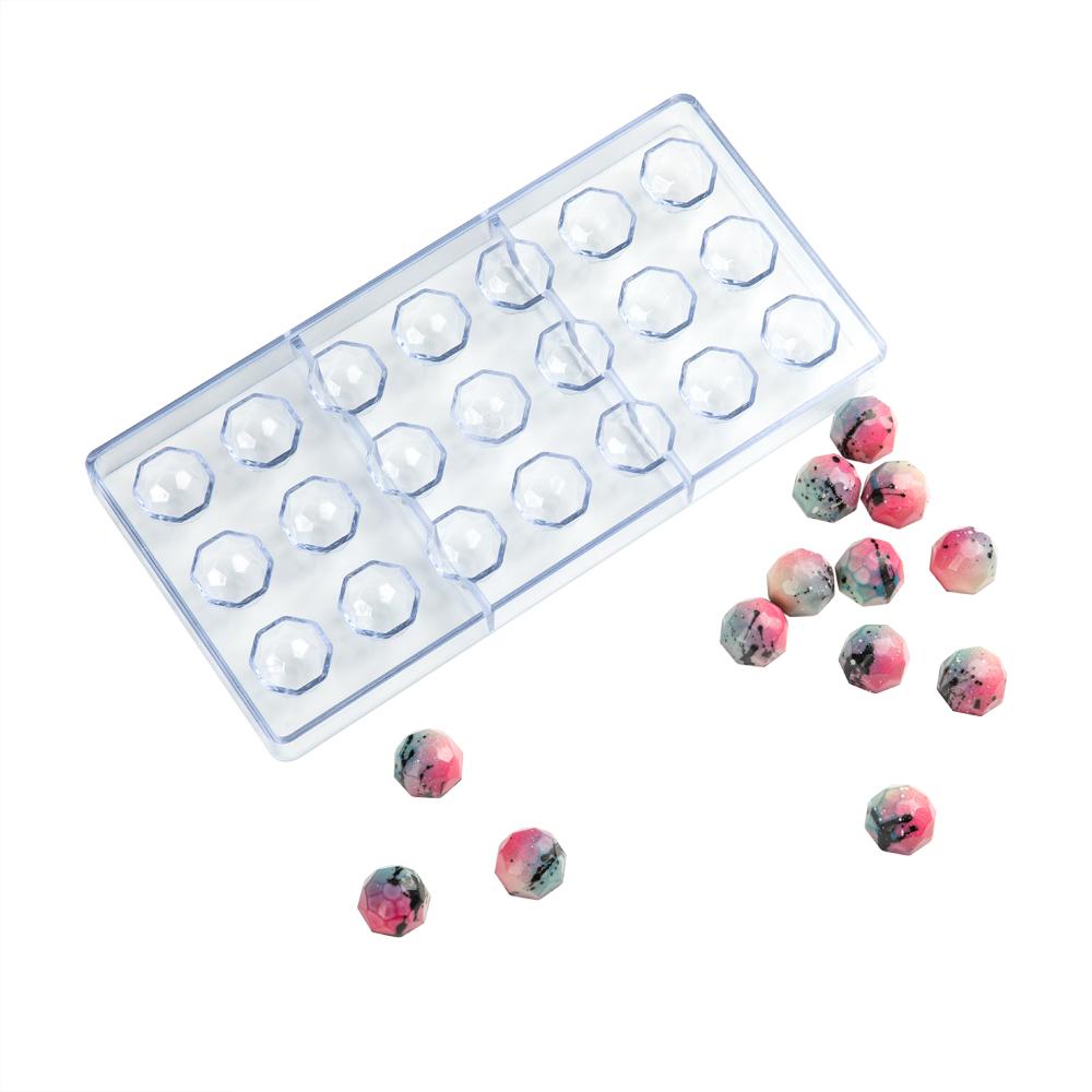 Mold, Candy, 21-Compartment, Diamond, Pastry Tek Polycarbonate,1 - 1 EACH