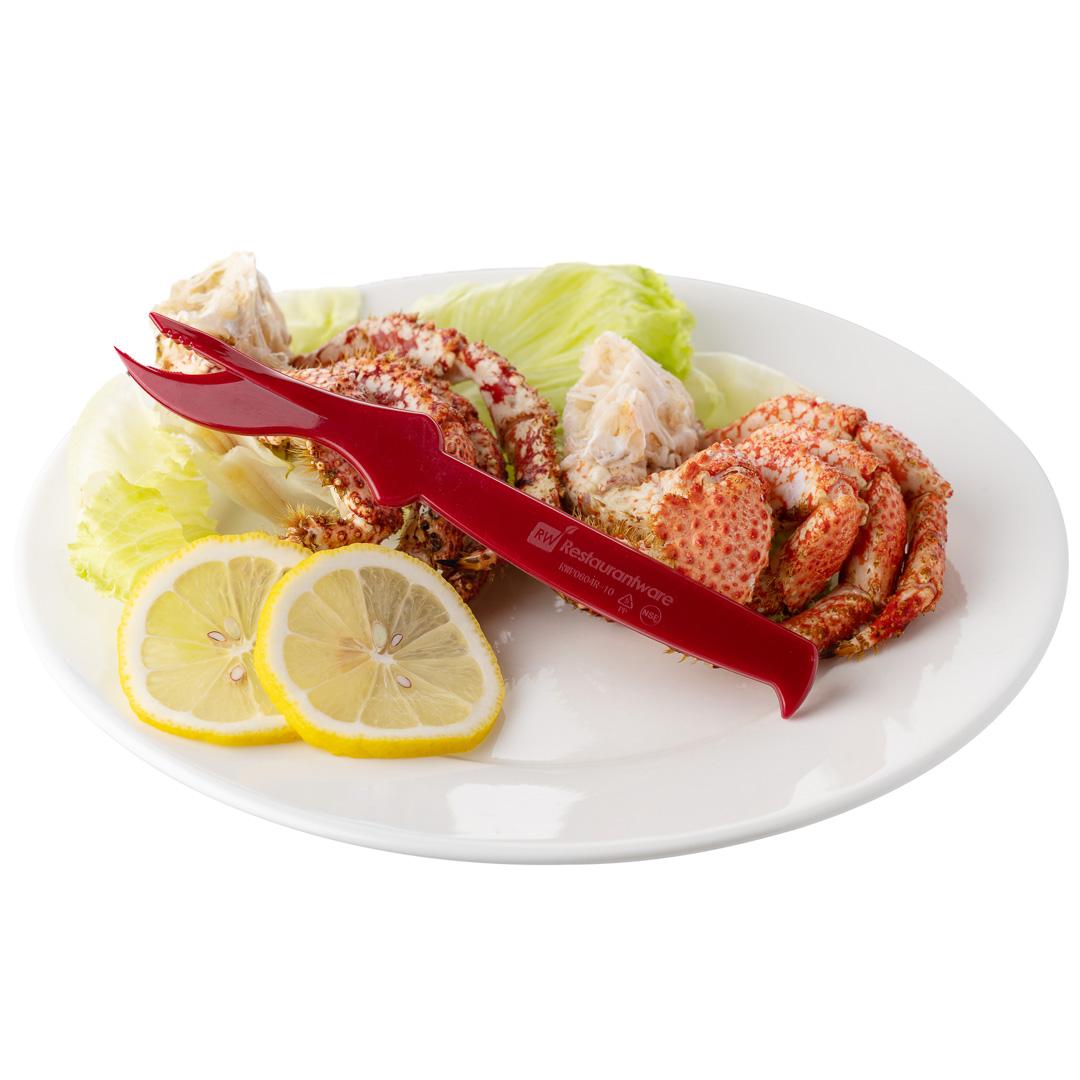 Fork, Seafood, 2 Prong, Red Plastic,1 - 10 COUNT