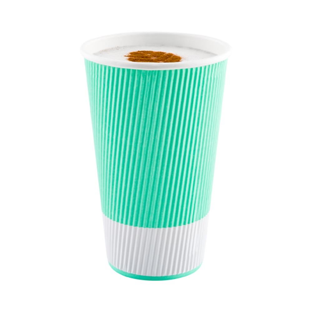 Cups, Hot, 20 Ounce, Paper, Light Green, Ripple Wall,1 - 10 COUNT