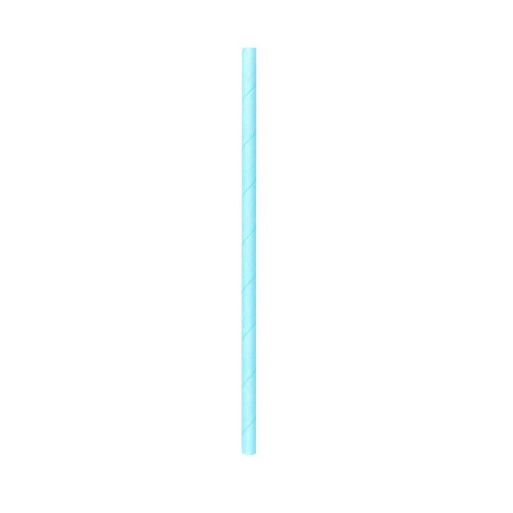 Straws, 7.75 Inch, Paper, Teal, Biodegradable,1 - 25 COUNT