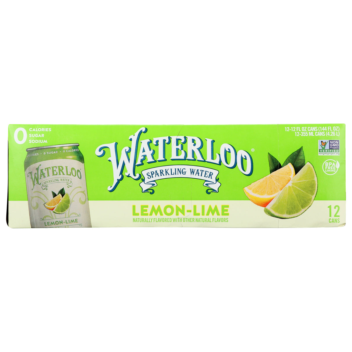 Water, Sparkling, Lemon, Can, 12 Fluid Ounce,2 - 12 COUNT
