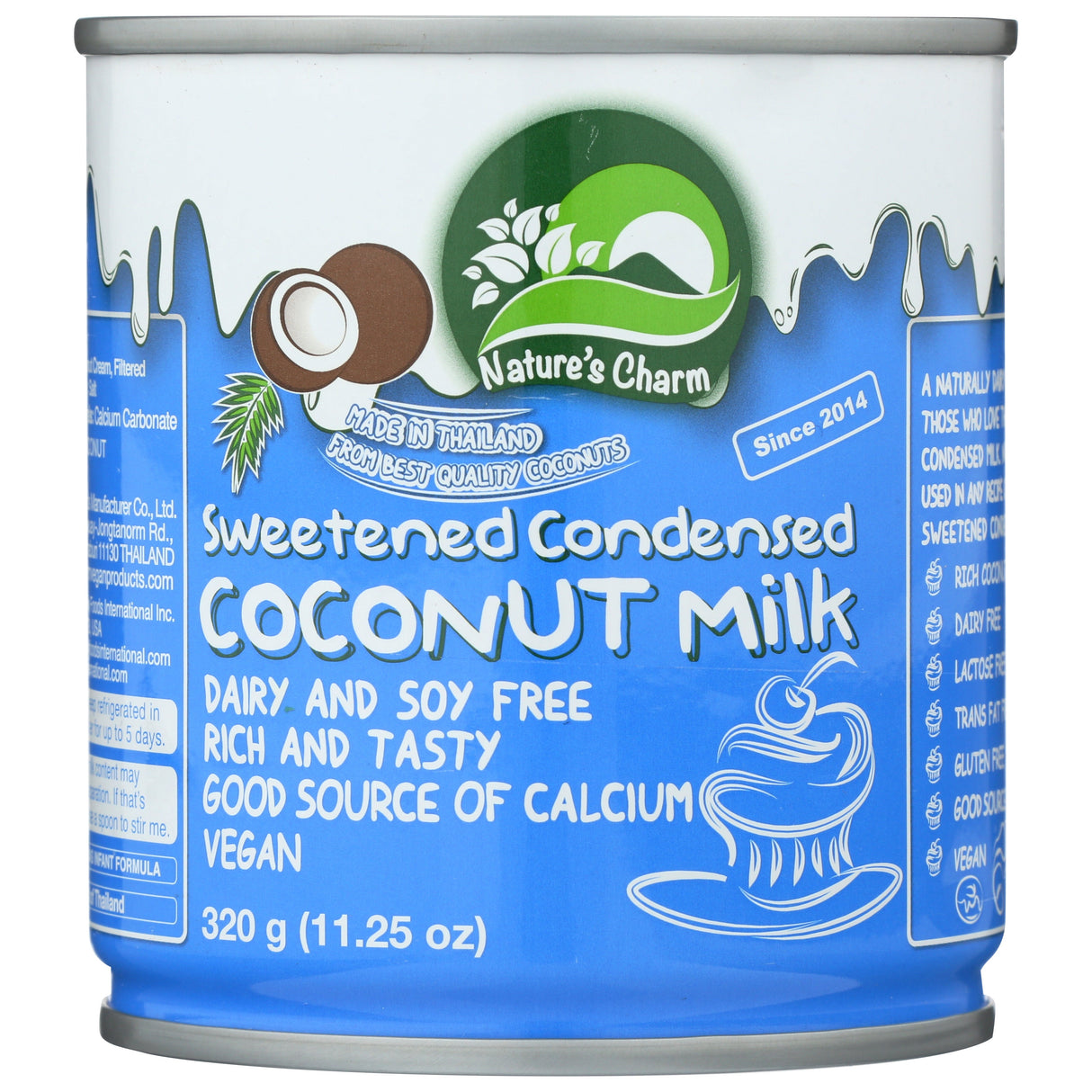 Coconut Milk, Condensed, Sweetened, Shelf-Stable,6 - 11.25 OUNCE