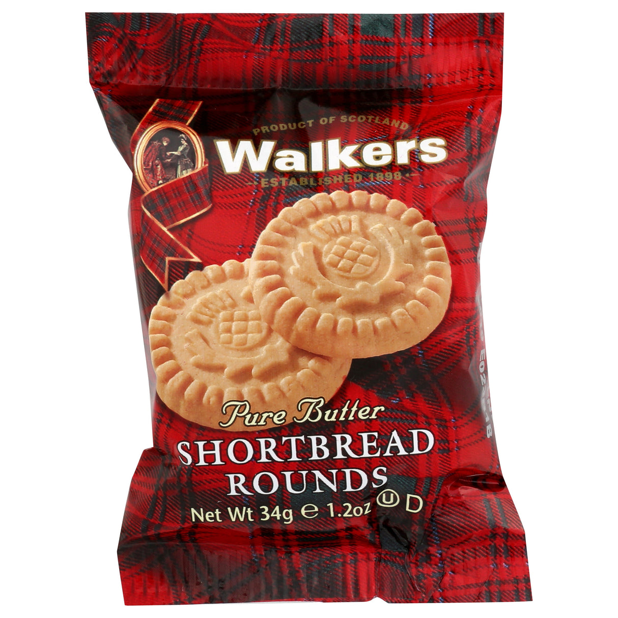 Cookies, Pure Butter Shortbread, Round, Single-Serve, Shelf-Stable,22 - 1.2 OUNCE