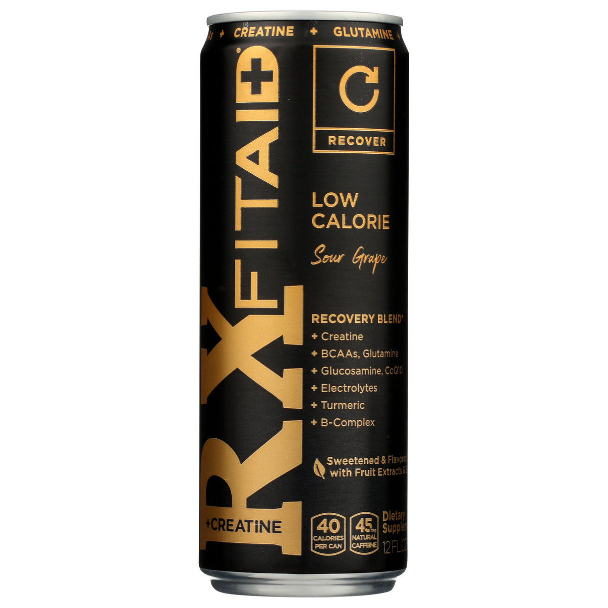 Sports Drink, Recovery, Sour Grape, with Creatine, Single-Serve,12 - 12 FLUID