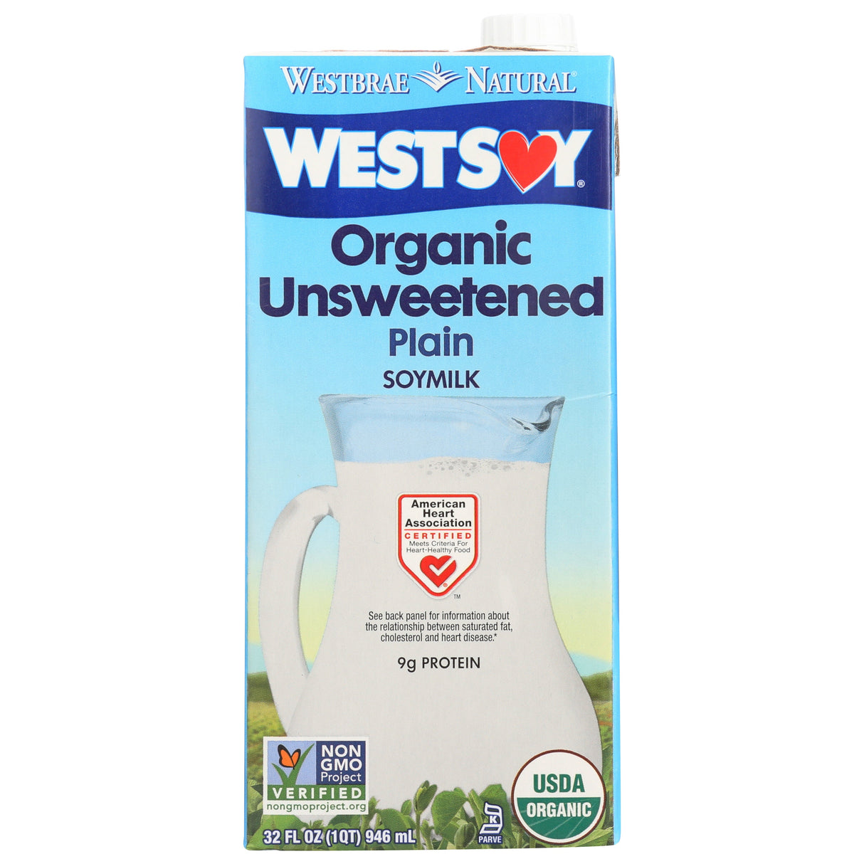 Milk, Soy, Unsweetened Plain, Shelf-Stable,12 - 32 FLUID