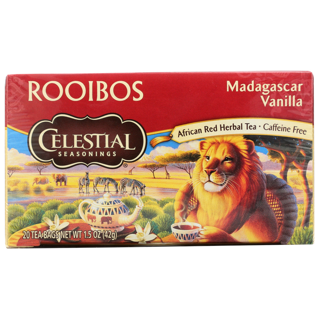 Tea, Rooibos, Madagascar Vanilla, Individually Wrapped with String,6 - 20 COUNT