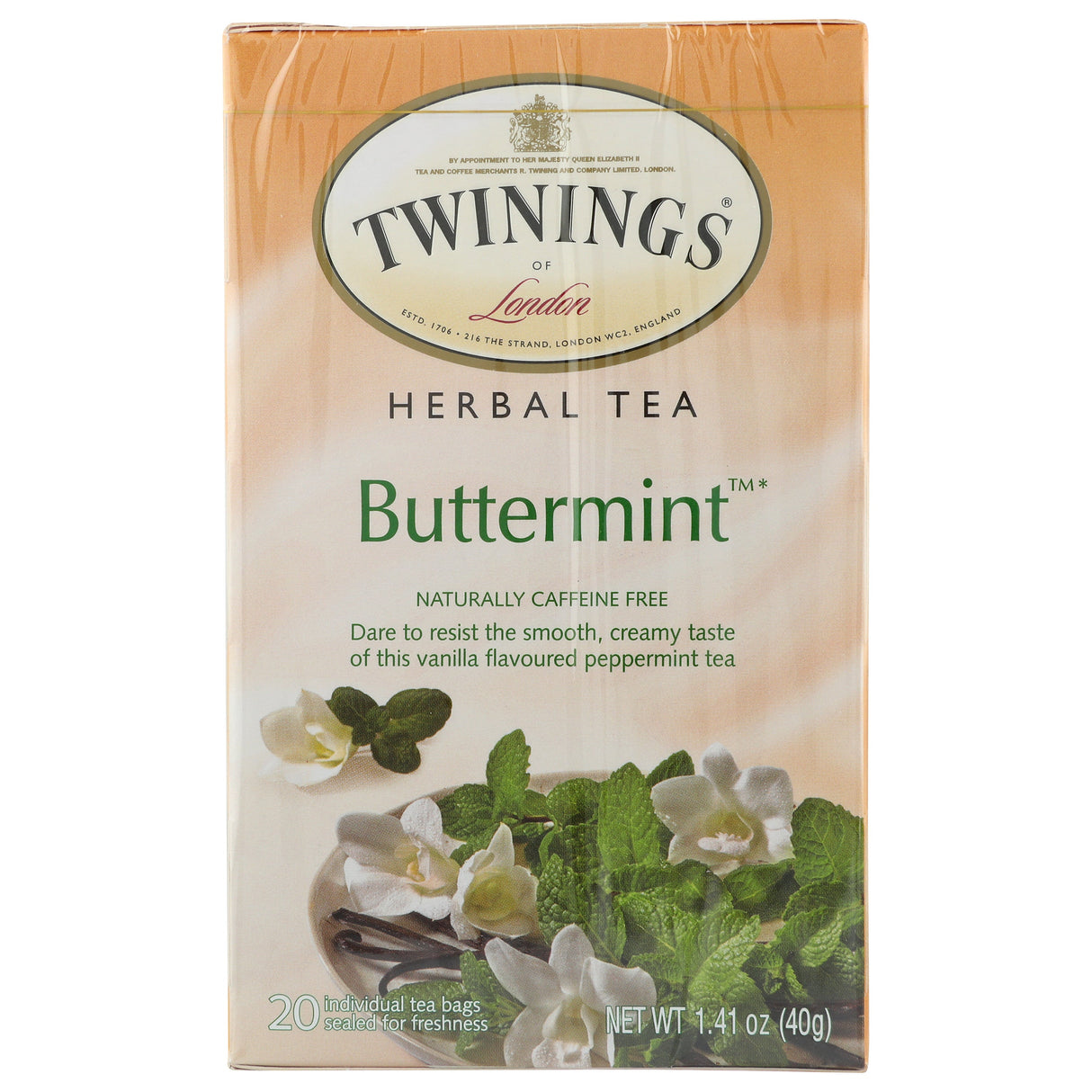 Tea, Herbal, Buttermint, Individually Wrapped with String,6 - 20 COUNT