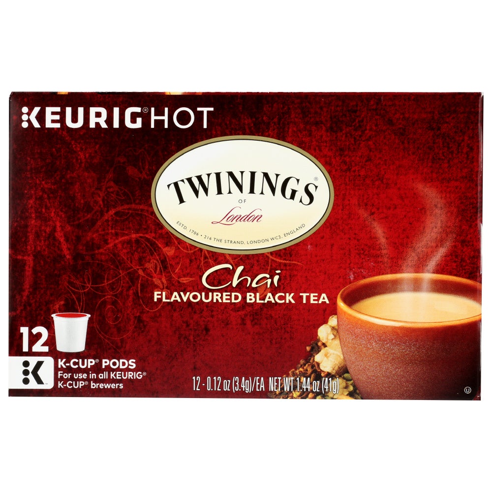 Tea, Black, Chai, Compatible with Keurig Brewer, Single-Serve, Cup,6 - 12 COUNT