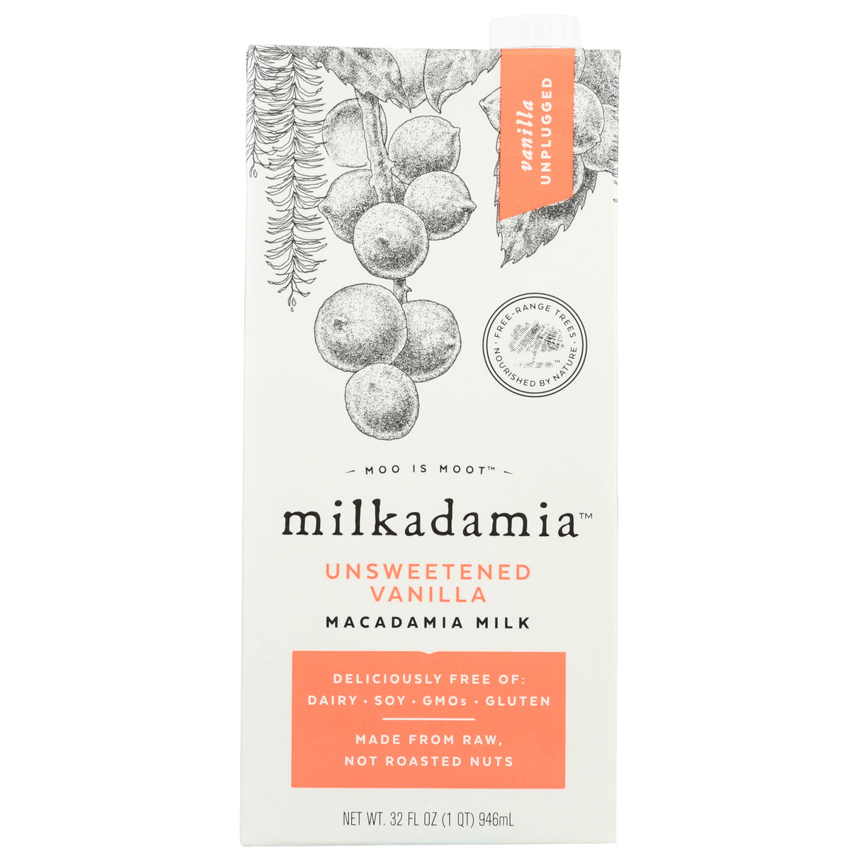 Milk, Macadamia, Unsweetned Vanilla, Shelf-Stable,6 - 32 FLUID