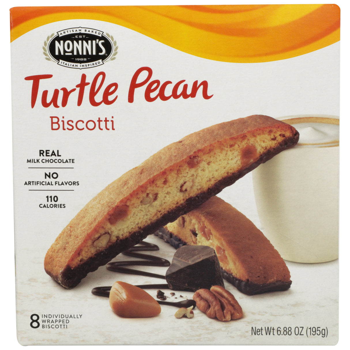 Biscotti, Turtle Pecan, Shelf-Stable,6 - 6.88 OUNCE
