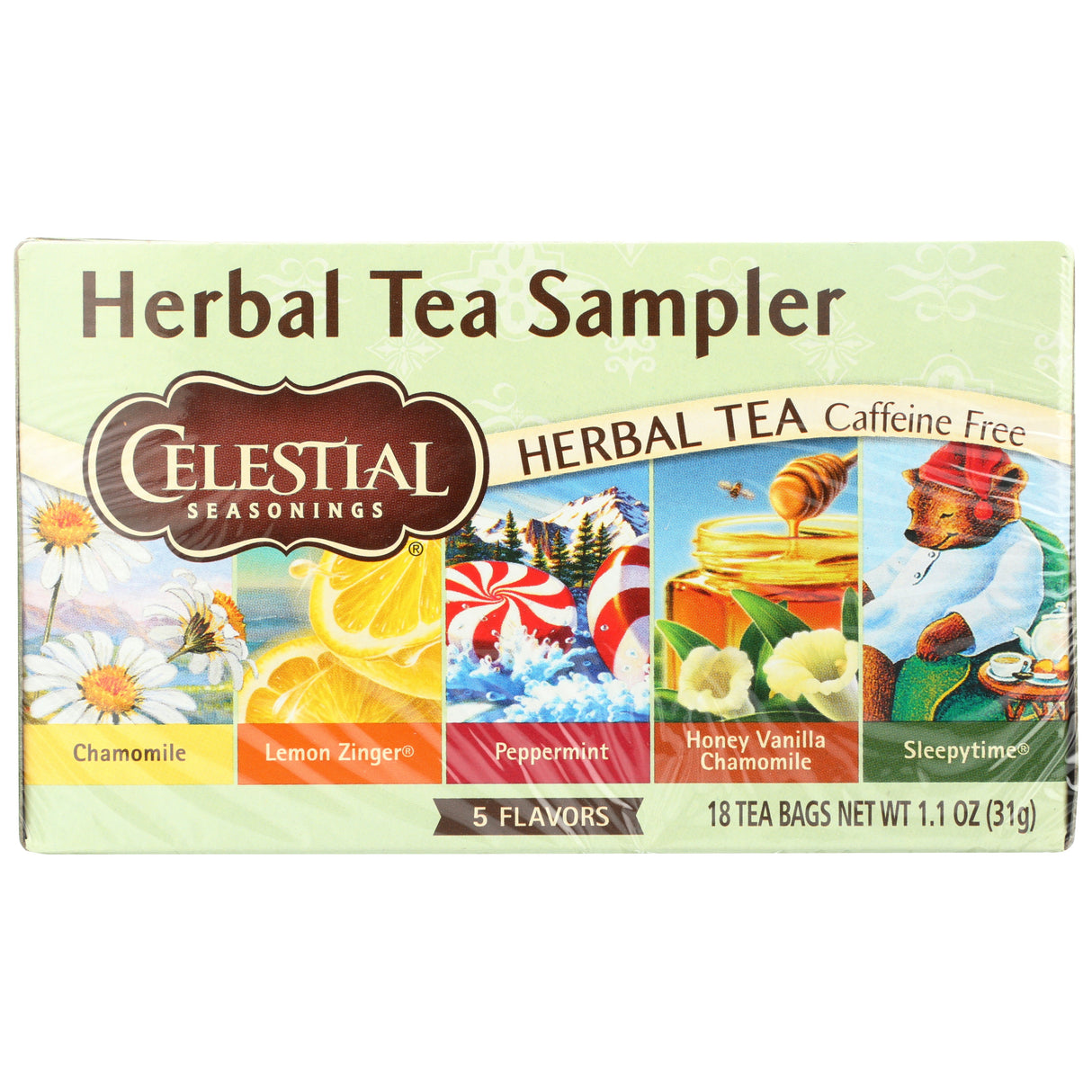 Tea, Herbal, Assorted, Individually Wrapped with String,6 - 18 COUNT
