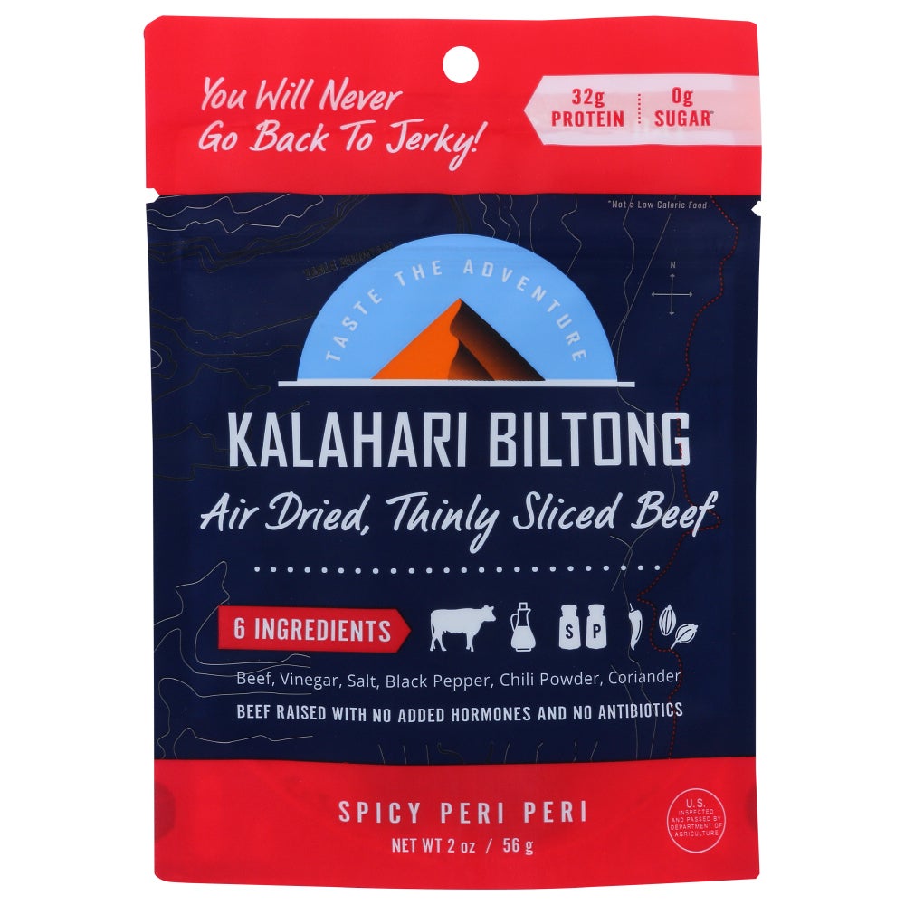 Beef Jerky, Biltong, Peri-Peri, Air-Dried,8 - 2 OUNCE