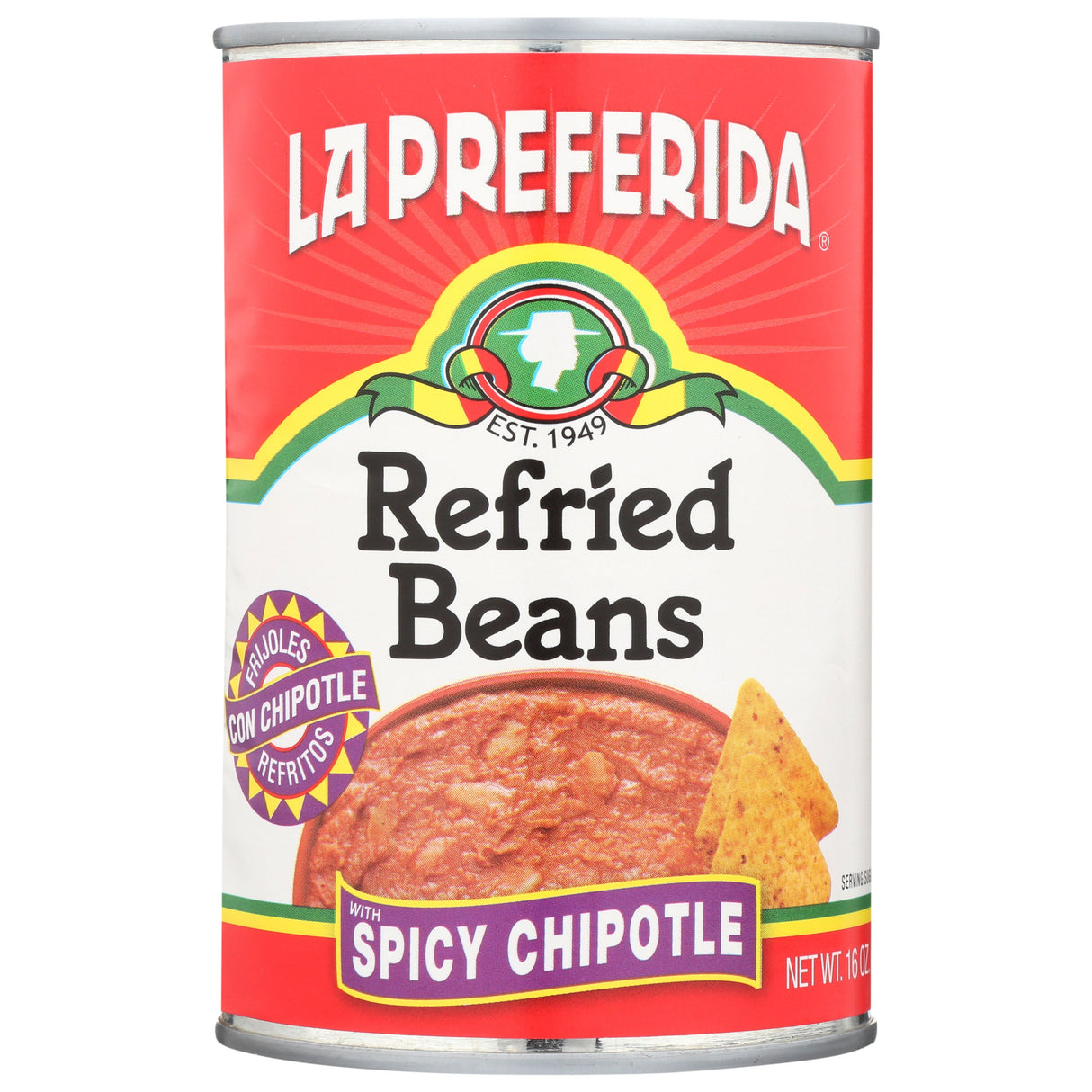 Beans, Refried, with Chiptole,12 - 16 OUNCE