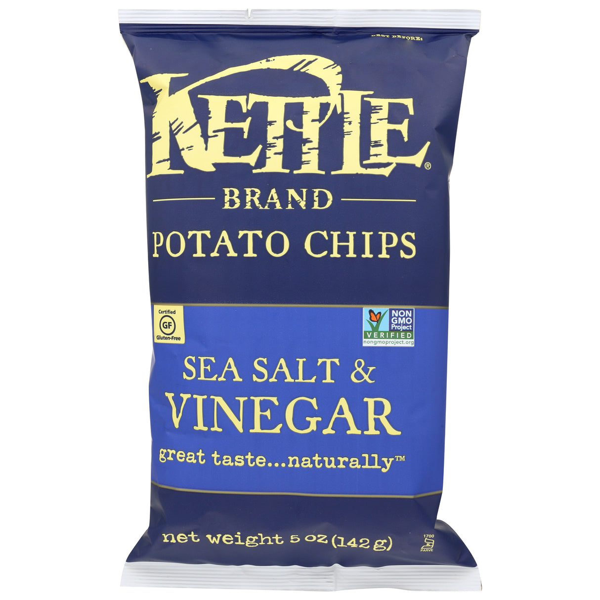 Chips, Potato, Kettle, Sea Salt & Vinegar,15 - 5 OUNCE