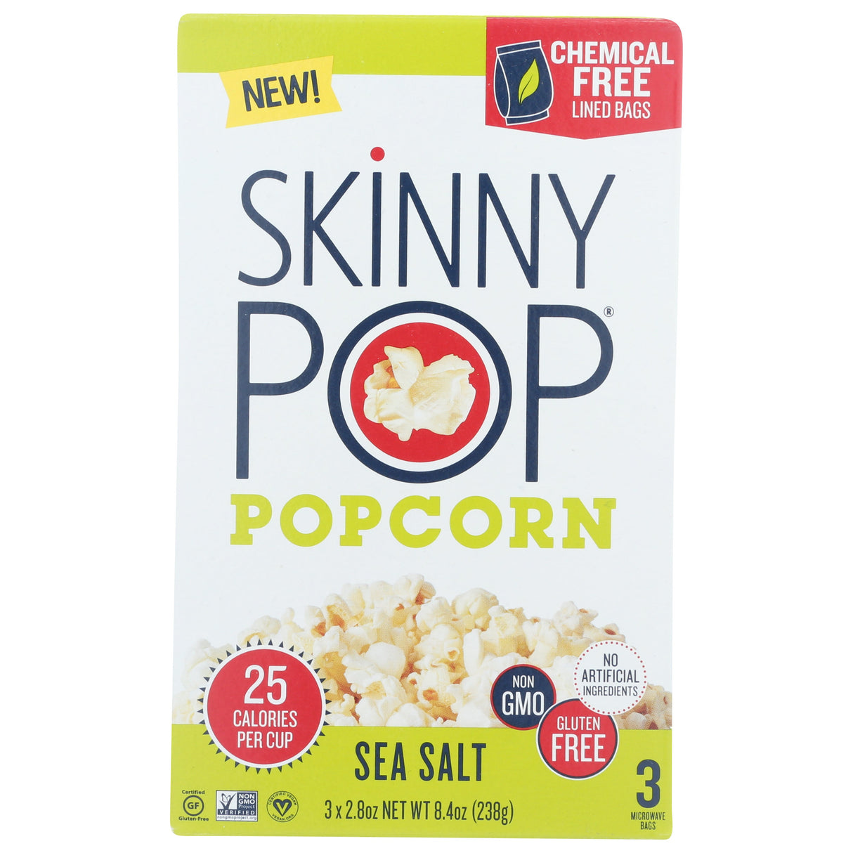 Popcorn, Microwave, Sea Salt, 2.8 Ounce,12 - 3 COUNT