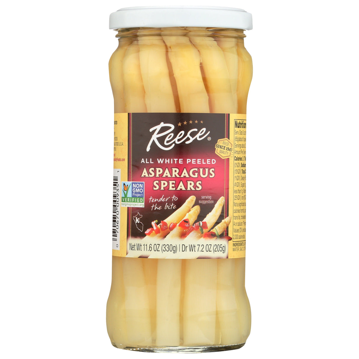 Asparagus Spears, White, Peeled,6 - 11.6 OUNCE